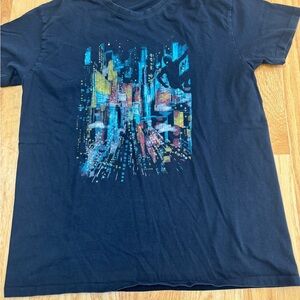 Black Unisex T-Shirt with Spider-Man graphic size L